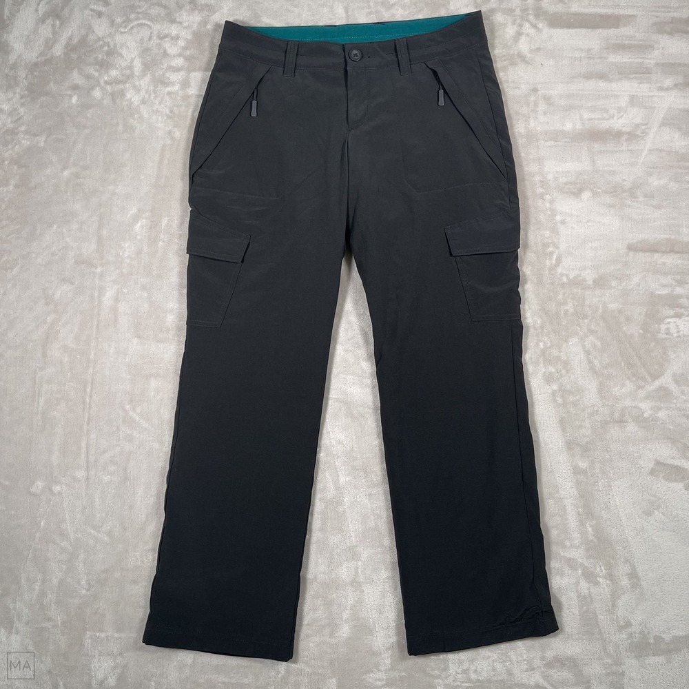 Eddie Bauer Women's Pants Fleece Lined Cargo Outdoor Gorpcore 6P Petite Black